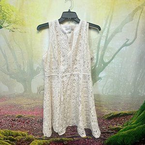Lauren Conrad off white cream Lacey dress Size 16 item 621